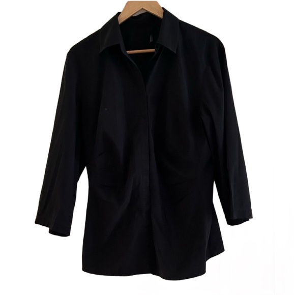 LAFAYETTE 148 New York Poplin Gathered Waist Button Down Shirt - Picture 3 of 10